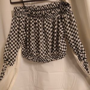 sheer crop top (NWOT)